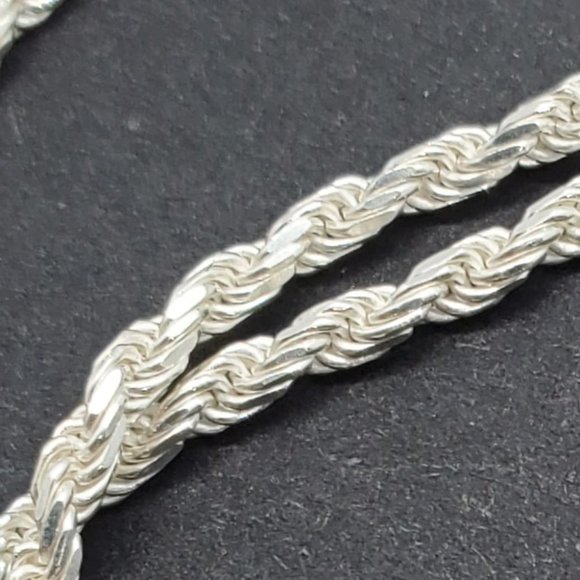 Silver 925 High Polished Rope Chain 1.7mm 22 inches